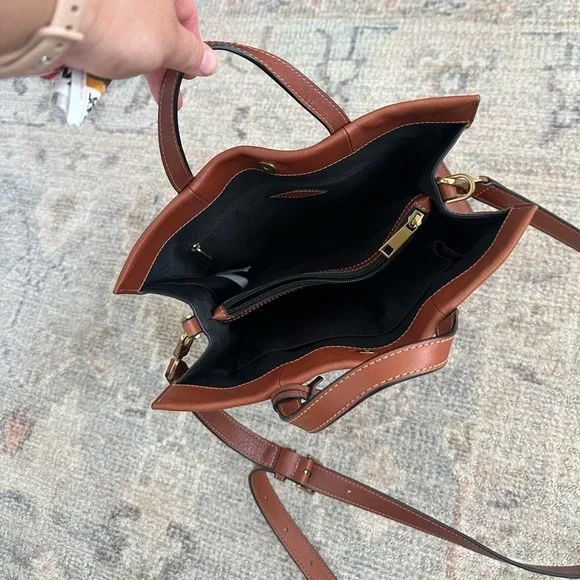 Fossil Brown Leather Tote Bag - Picture 4 of 4